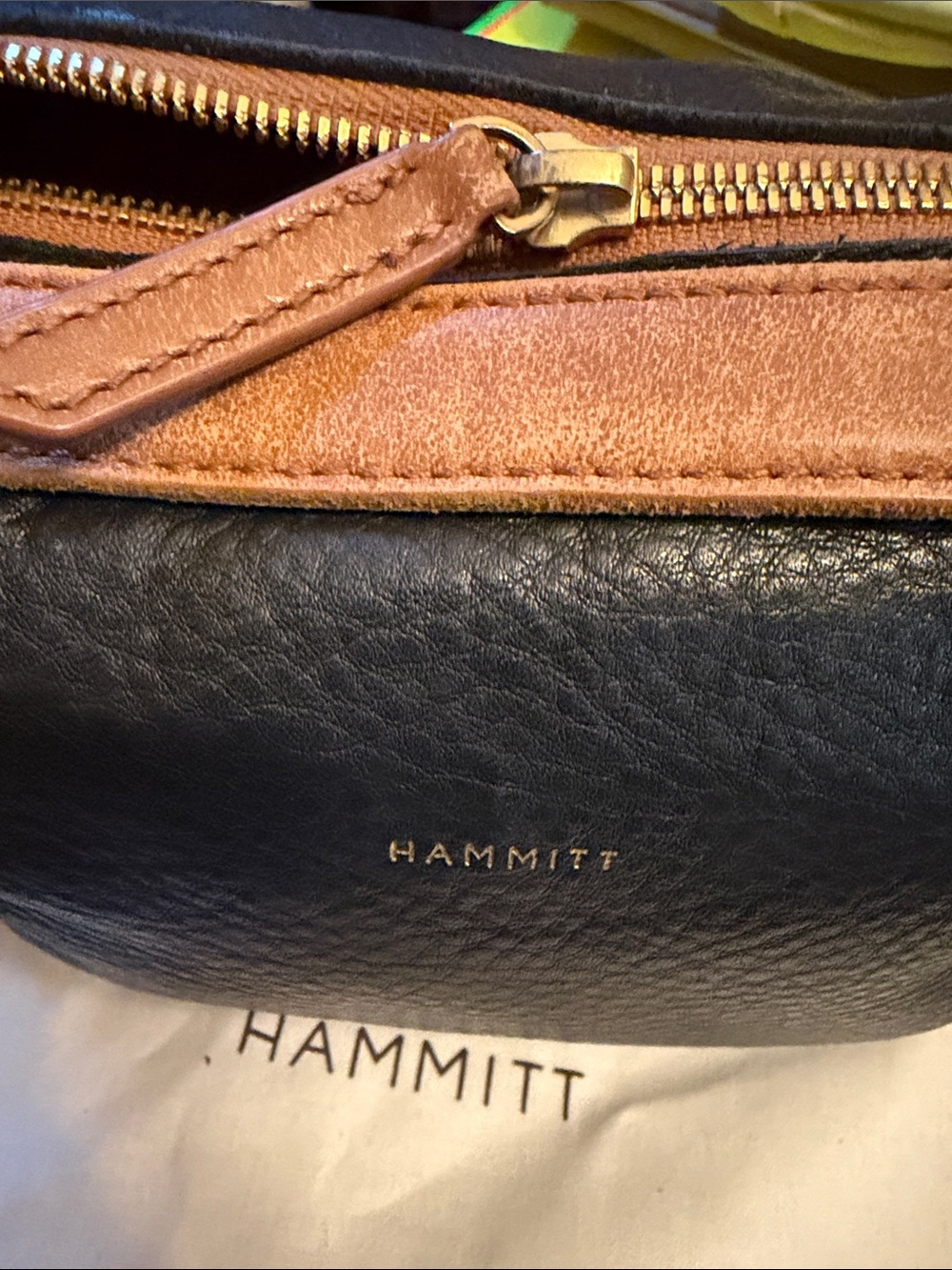 Hammitt Black Leather Crossbody with Gold Stud Accents - Picture 10 of 10